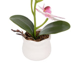 Orhidee Artificială Decorativă în Ghiveci Ceramic – Eleganță Florală pentru Casă și Birou, 49cm