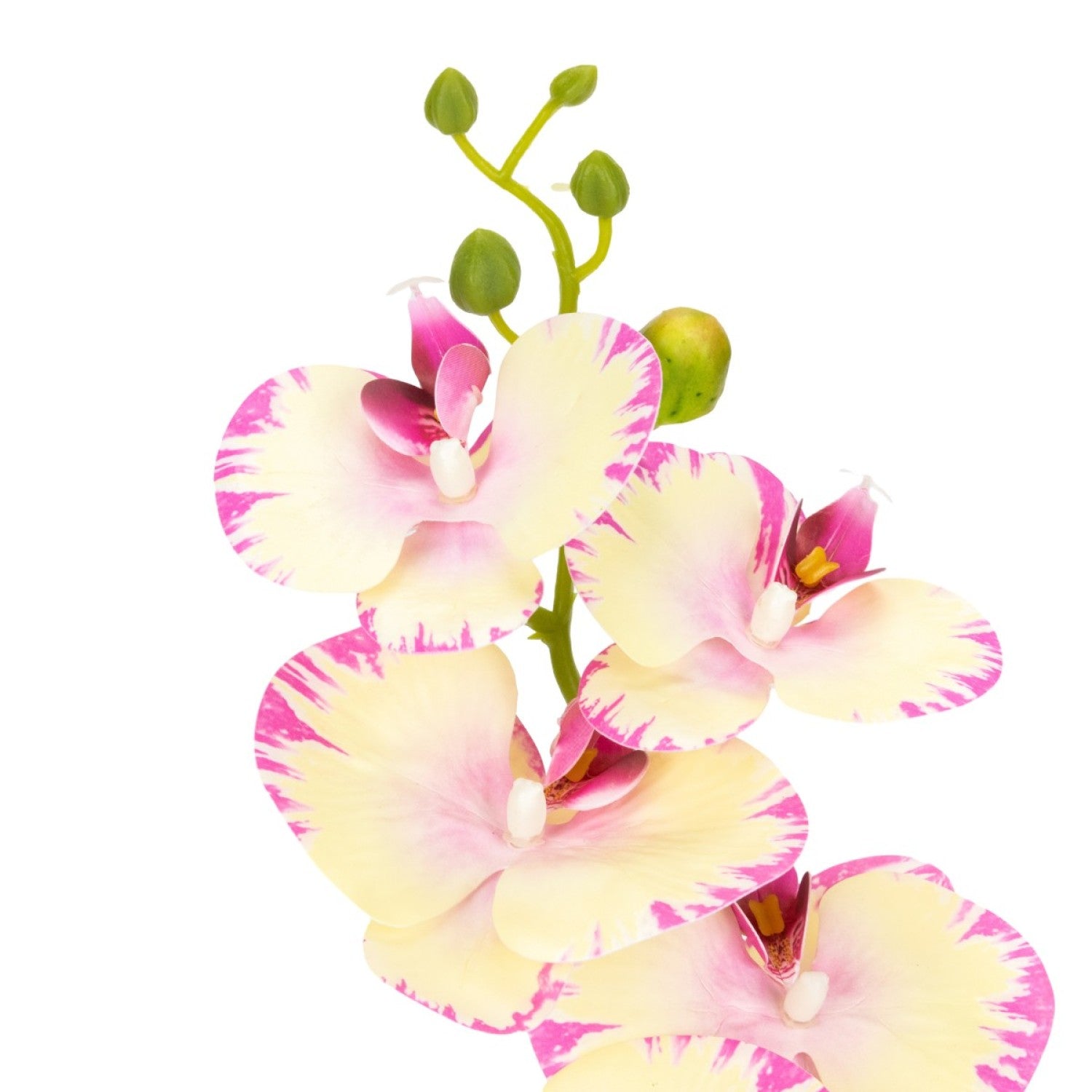 Orhidee Artificială Decorativă în Ghiveci Ceramic – Eleganță Florală pentru Casă și Birou, 49cm