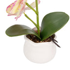 Orhidee Artificială Decorativă în Ghiveci Ceramic – Eleganță Florală pentru Casă și Birou, 49cm