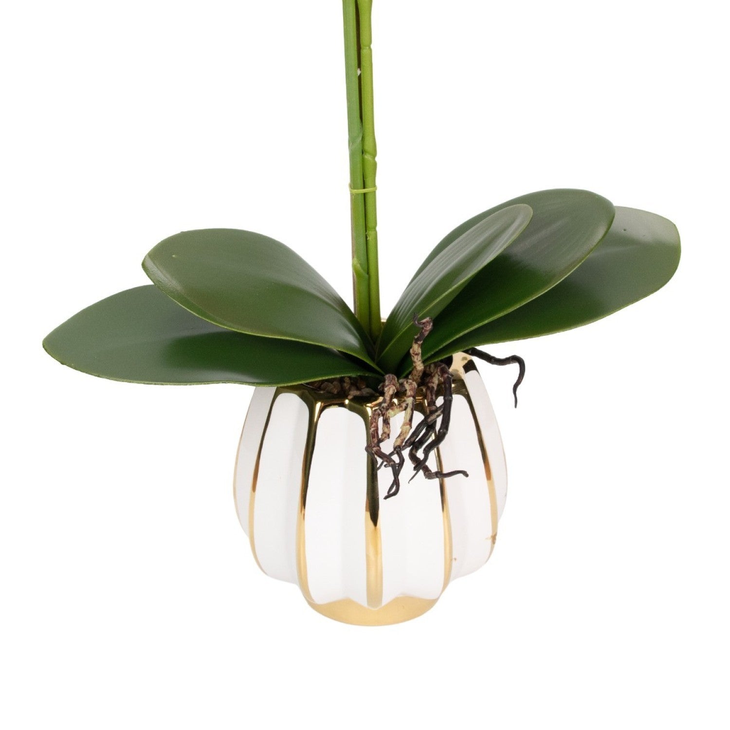 Orhidee Artificială Decorativă în Ghiveci Ceramic Premium – Rafinament Floral și Aspect Natural pentru Orice Interior, 79cm