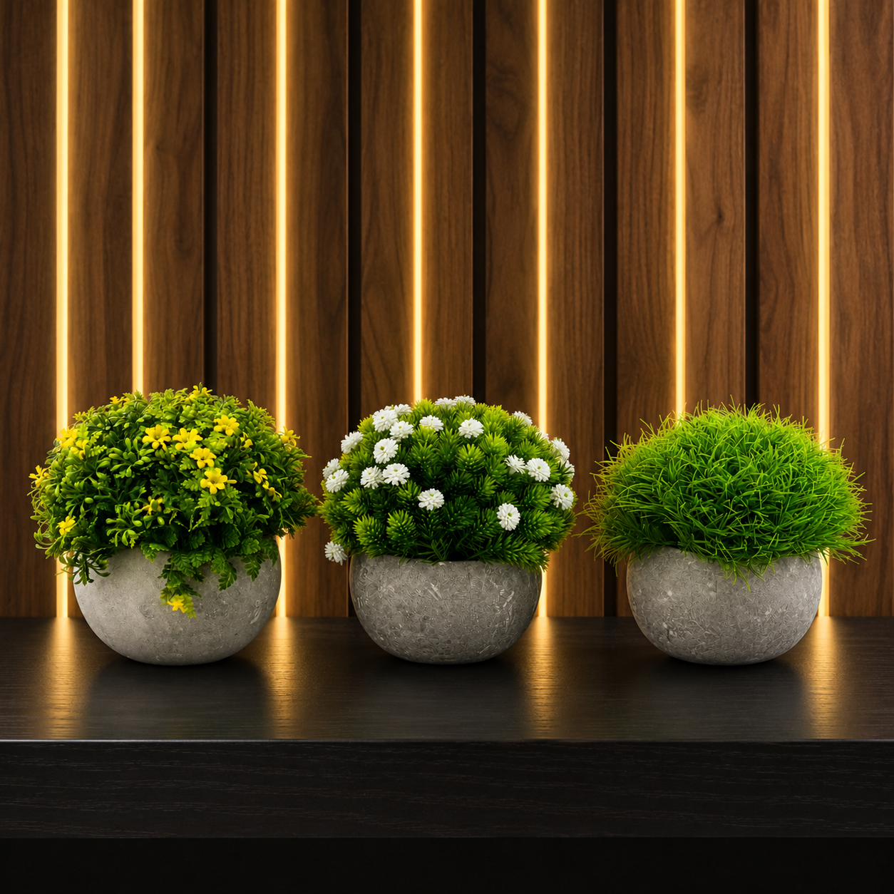 Set 3 Plante Artificiale Premium – Decor Elegant pentru Casă și Birou