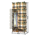 Dulap Modular CasaFlex, cu 8 Uși, Bară pentru Umerașe și Compartimente pentru Încălțăminte, 162 × 75 × 37 cm – 4 Variante