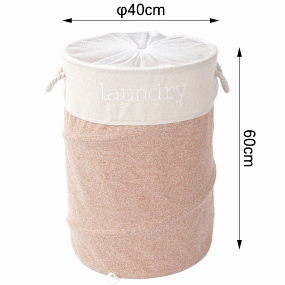 Sac de rufe Naimeed cu plasă de închidere – ordine și transport ușor, 40 × 60 cm, gri sau roz