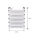 Pantofar Urban Loft cu protecție antipraf, depozitare compactă, alb