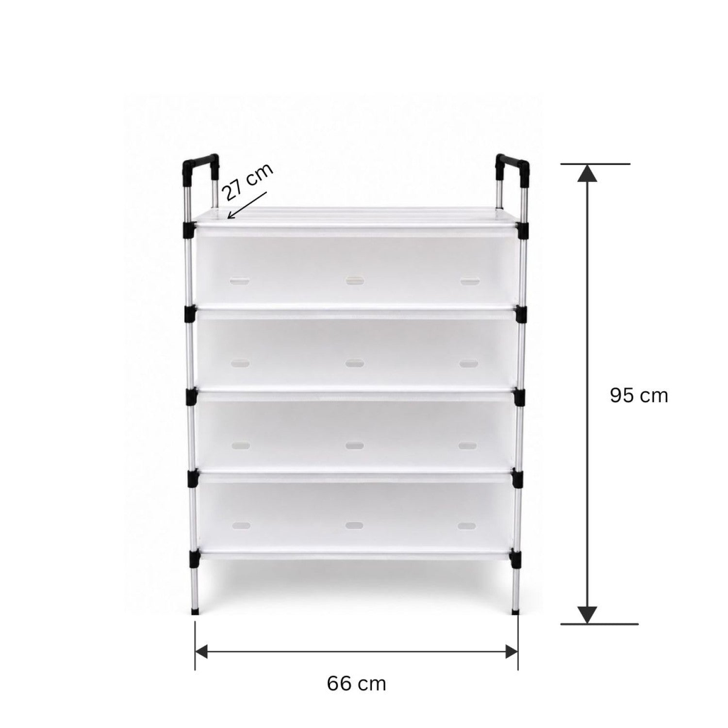 Pantofar Urban Loft cu protecție antipraf, depozitare compactă, alb