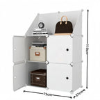 Dulap modular Urban Loft, 4 uși – depozitare compactă, 110 × 75 × 37 cm