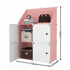 Dulap modular Urban Loft, 4 uși – depozitare compactă, 110 × 75 × 37 cm