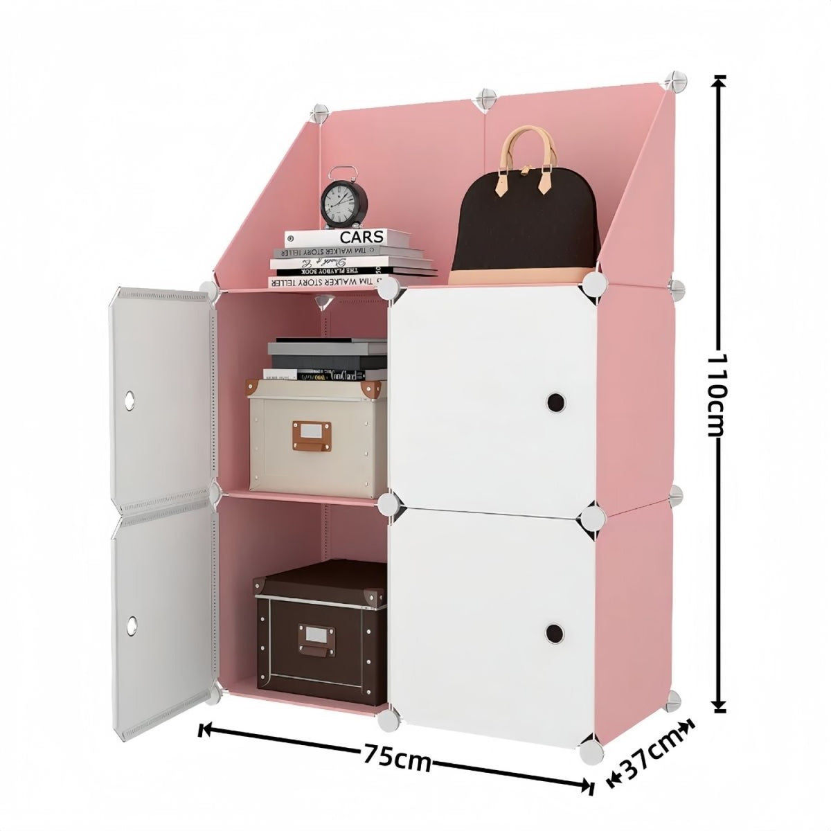 Dulap modular Urban Loft, 4 uși – depozitare compactă, 110 × 75 × 37 cm