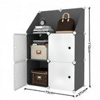 Dulap modular Urban Loft, 4 uși – depozitare compactă, 110 × 75 × 37 cm
