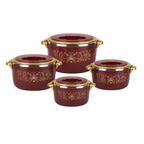 Set 4 Caserole Termice Premium, Interior din Inox și Izolație din Spumă, 1L + 2L + 4L + 6L, Cald până la 4 Ore / Rece până la 6 Ore