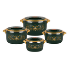 Set 4 Caserole Termice Premium, Interior din Inox și Izolație din Spumă, 1L + 2L + 4L + 6L, Cald până la 4 Ore / Rece până la 6 Ore