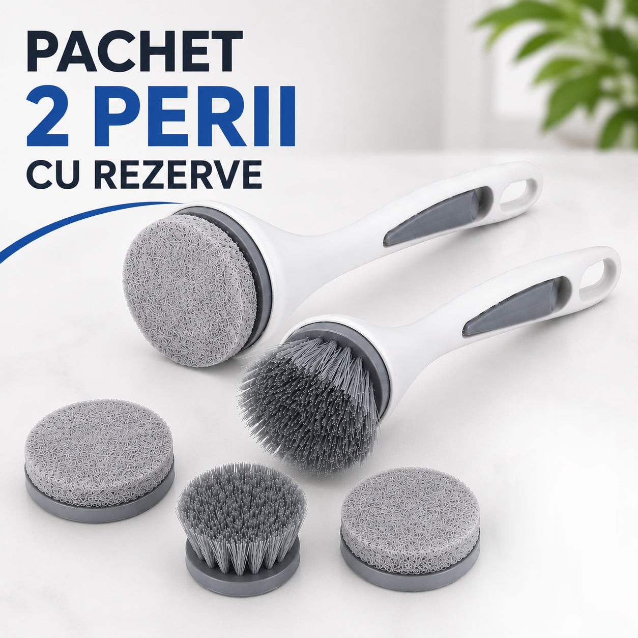 Set de 2 Perii Ergonomice pentru Spălat Vase – Curățare Completă și Eficientă