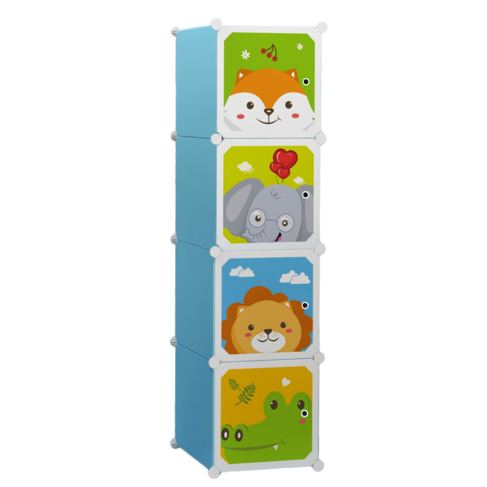 Dulap Modular pentru Copii, 4 Compartimente