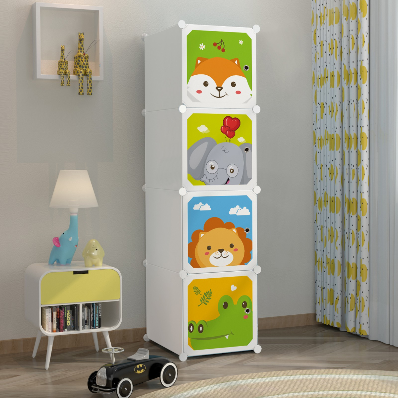 Dulap Modular pentru Copii, 4 Compartimente