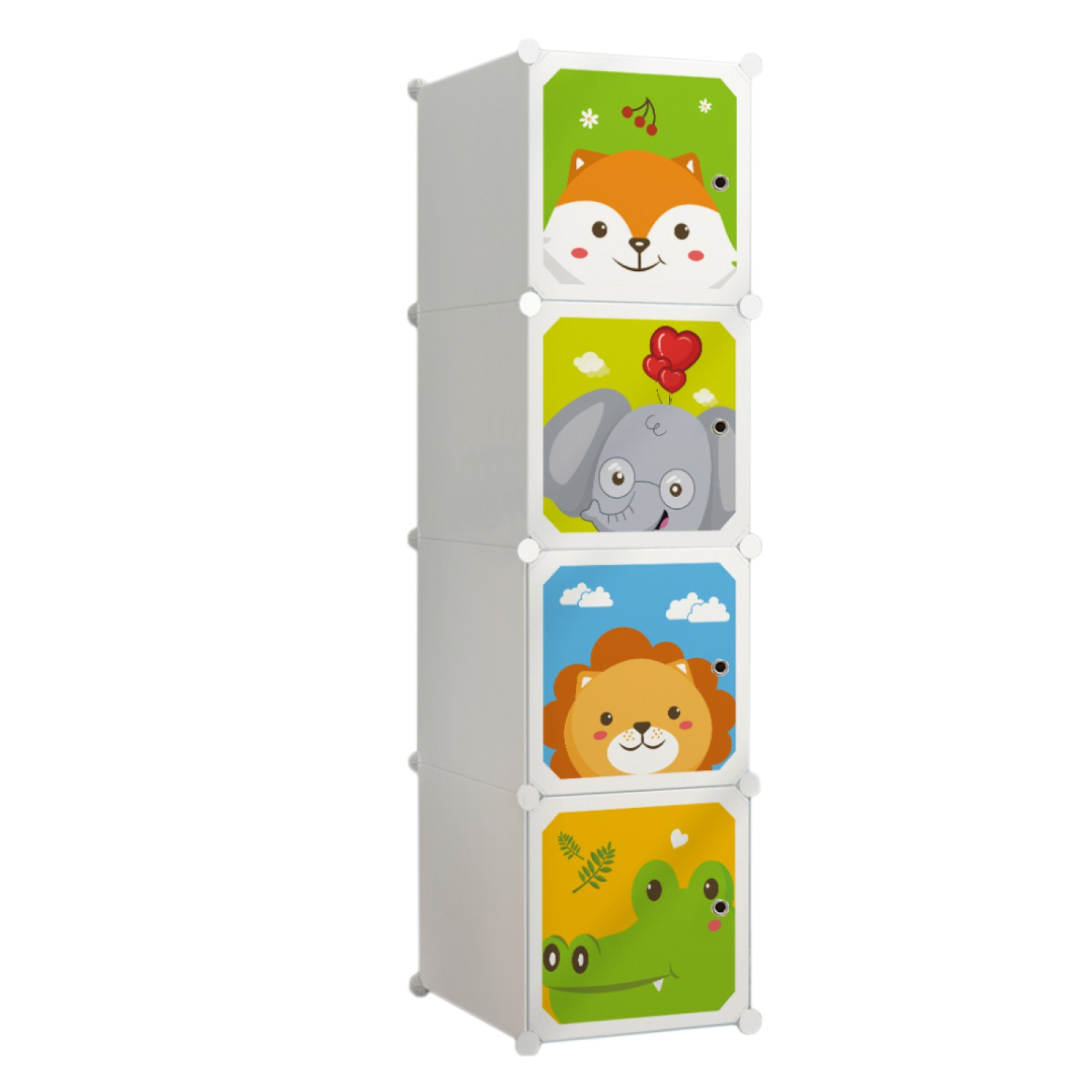 Dulap Modular pentru Copii, 4 Compartimente