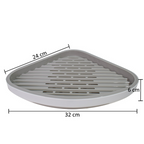PACHET PROMOTIONAL: Etajera baie, sistem scurgere apa, Alb, 32x24x6cm + Suport incaltaminte, papuci de casa