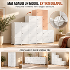 Dulap Modular pentru Copii MagicNest, cu 9 Uși și Imprimeuri Colorate, pentru Haine, Lenjerii, Jucării și Cărți – 4 Variante