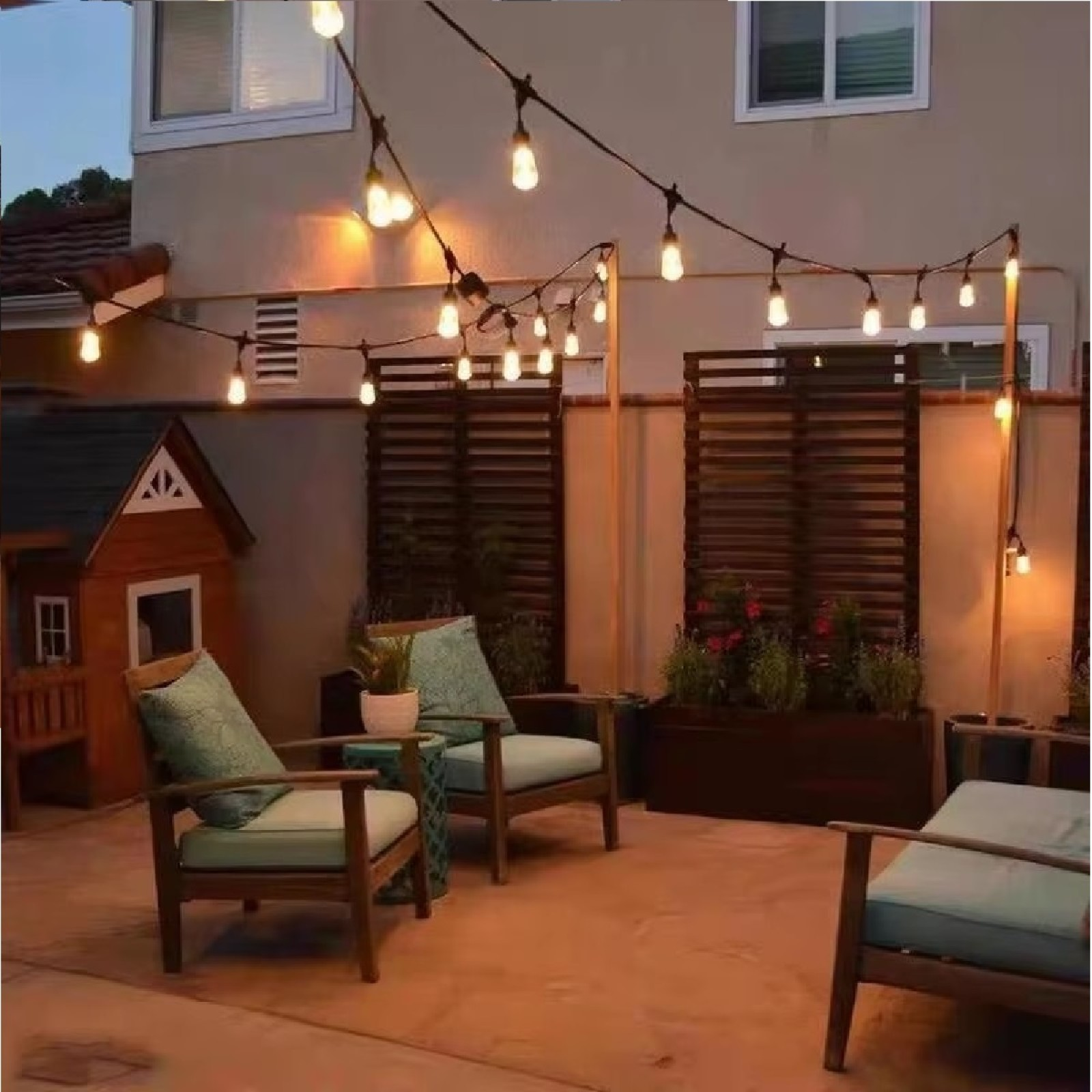 Ghirlanda luminoasa, decorativa, interconectabila, 5m, 10 Becuri LED, Lumina Alb Cald