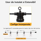 Ghirlanda luminoasa, decorativa, interconectabila, 5m, 10 Becuri LED, Lumina Alb Cald