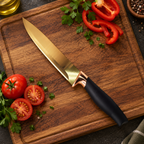 Set Cuțite și Satâr TrioChef, Lame din Inox, pentru Feliere, Tocat și Porționare, 3 Piese