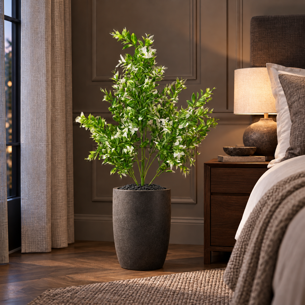 Plantă Artificială Decorativă Premium, Aspect Natural, 80 cm (Fără Ghiveci)