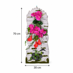 Tablou Floral 3D de Perete FloraVista, cu Flori Artificiale și Suport Decorativ, Aspect Natural, 30 × 70 cm