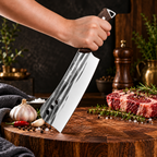 Satâr de Bucătărie TitanChef, Lamă din Inox de 4 mm, Mâner din Lemn, pentru Tocat, Feliere și Porționare – 4 Variante