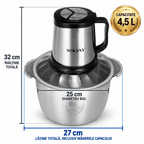 Tocător Electric Multifuncțional SOKANY, cu 4 Lame, pentru Carne, Legume și Nuci – 4 Variante