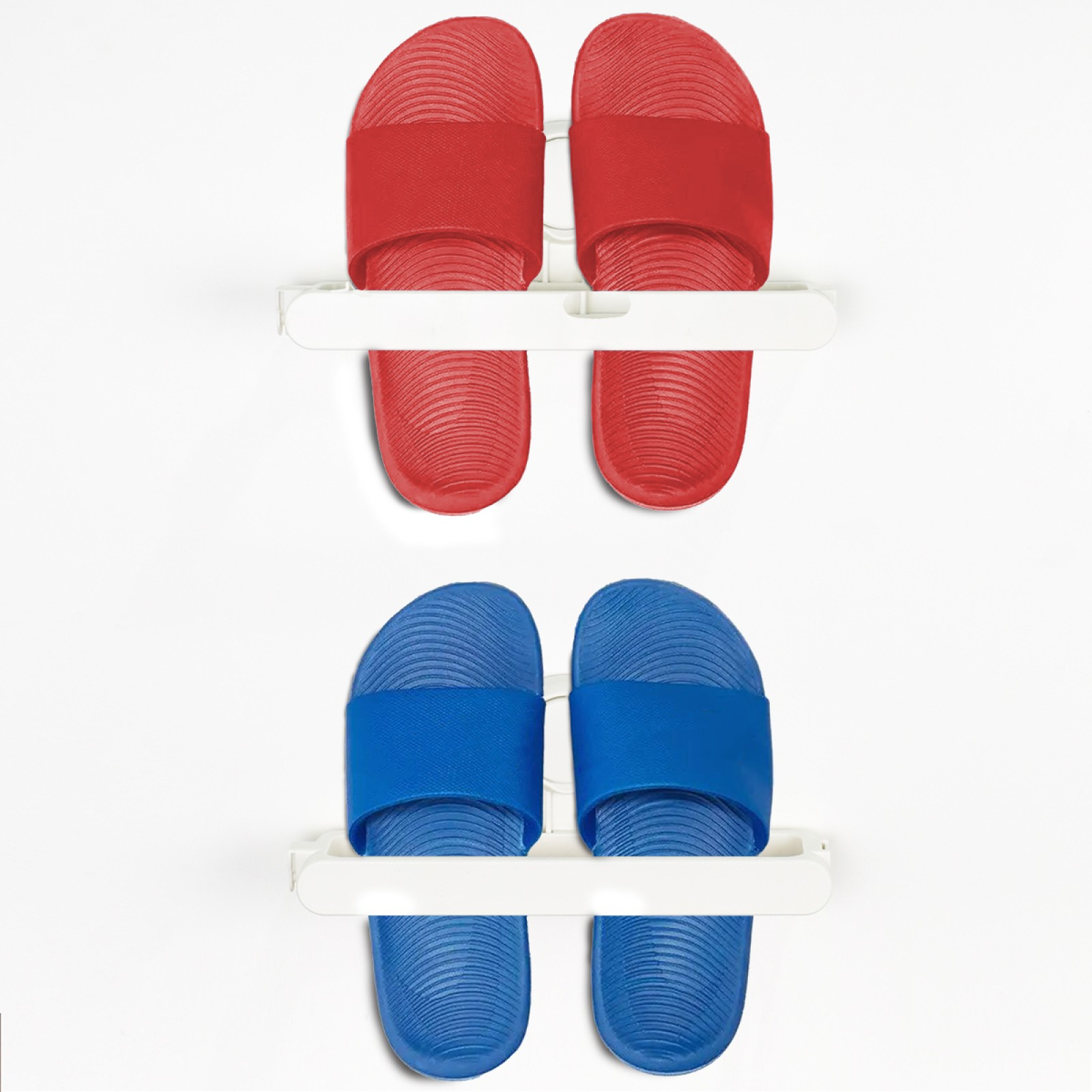 PACHET PROMOTIONAL: Etajera baie, sistem scurgere apa, Alb, 32x24x6cm + Suport incaltaminte, papuci de casa