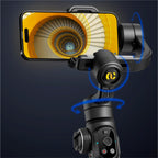 Gimbal Aochuan SMART S2, 3 axe, Acumulator 6400mAh, Lumina integrata,  aplicatie dedicata, Content Creator Edition, Negru Mat