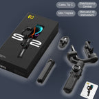 Gimbal Aochuan SMART S2, 3 axe, Acumulator 6400mAh, Lumina integrata,  aplicatie dedicata, Content Creator Edition, Negru Mat