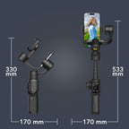 Gimbal Aochuan SMART S2, 3 axe, Acumulator 6400mAh, Lumina integrata,  aplicatie dedicata, Content Creator Edition, Negru Mat