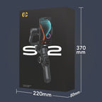 Gimbal Aochuan SMART S2, 3 axe, Acumulator 6400mAh, Lumina integrata,  aplicatie dedicata, Content Creator Edition, Negru Mat