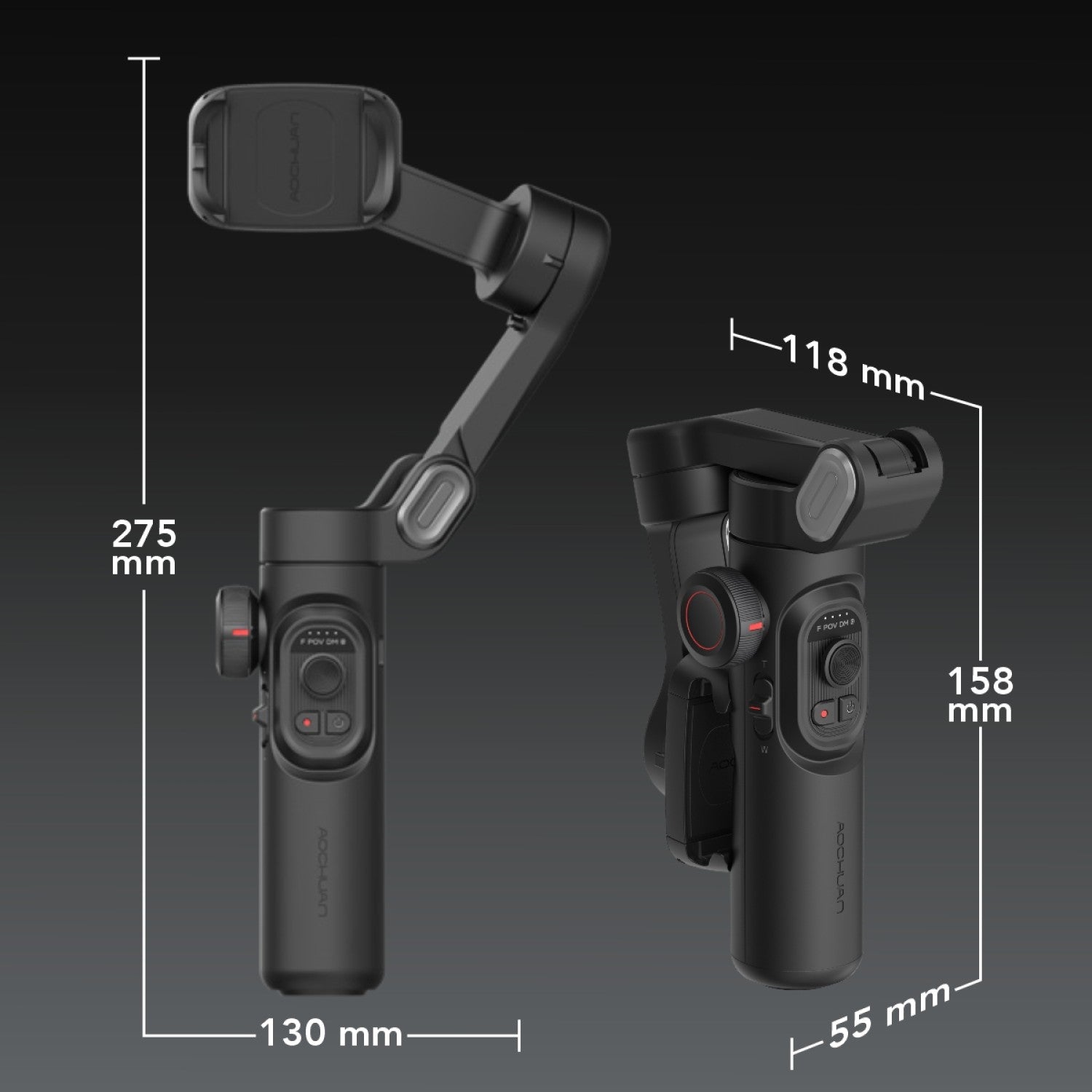 Gimbal Stabilizator Pe 3 Axe Aochuan Smart – Pentru Vlogging și Filmări Profesionale Cu Telefonul