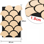 Set 3 Panouri Decorative Acustice SonoArt, din HDF și Pâslă, cu Design Geometric, pentru Pereți Interiori – 6 Variante