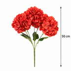 Buchet Decorativ de Hortensii Artificiale cu 5 Capete – 50 cm, Disponibil în 3 Culori (fără vaza/ghiveci)