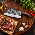 Satâr de Bucătărie TitanChef, Lamă din Inox de 4 mm, Mâner din Lemn, pentru Tocat, Feliere și Porționare – 4 Variante