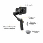 Gimbal Stabilizator Pe 3 Axe Aochuan Smart – Pentru Vlogging și Filmări Profesionale Cu Telefonul