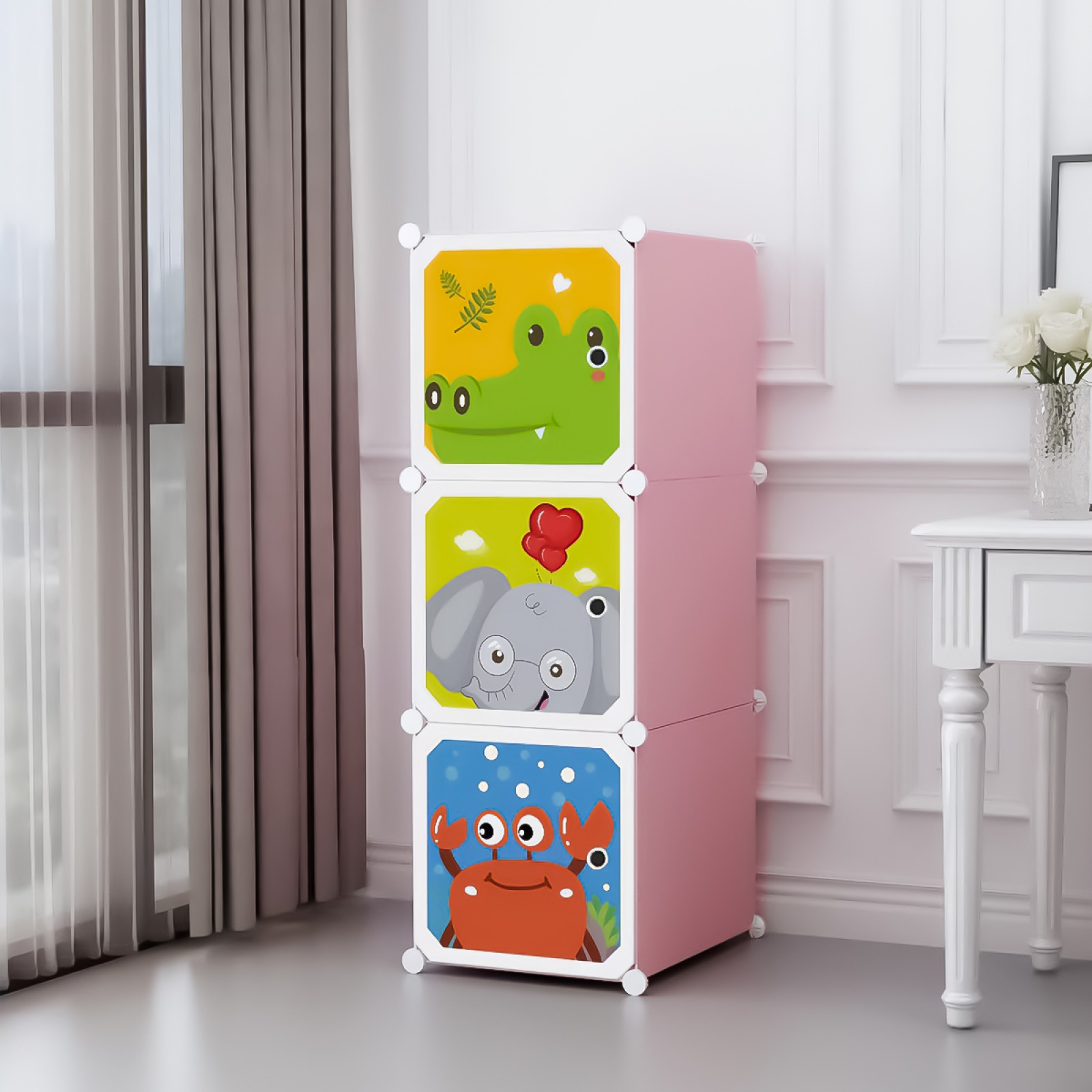 Dulap Modular pentru Copii, 3 Compartimente