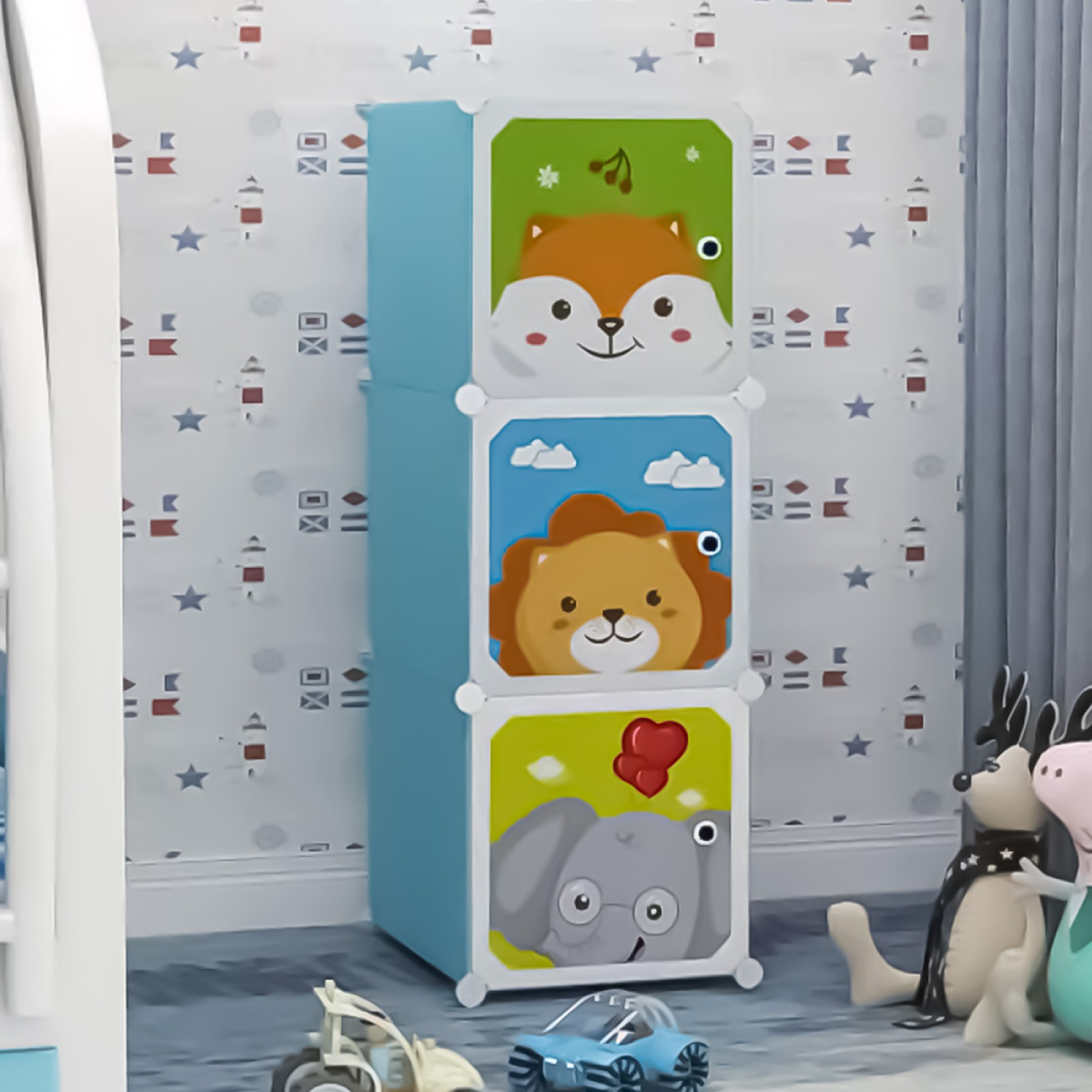 Dulap Modular pentru Copii, 3 Compartimente