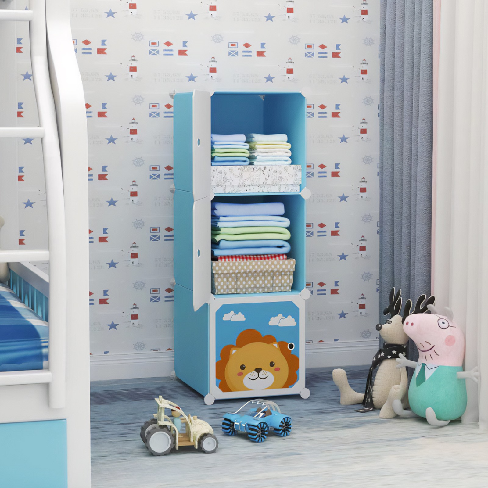 Dulap Modular pentru Copii, 3 Compartimente