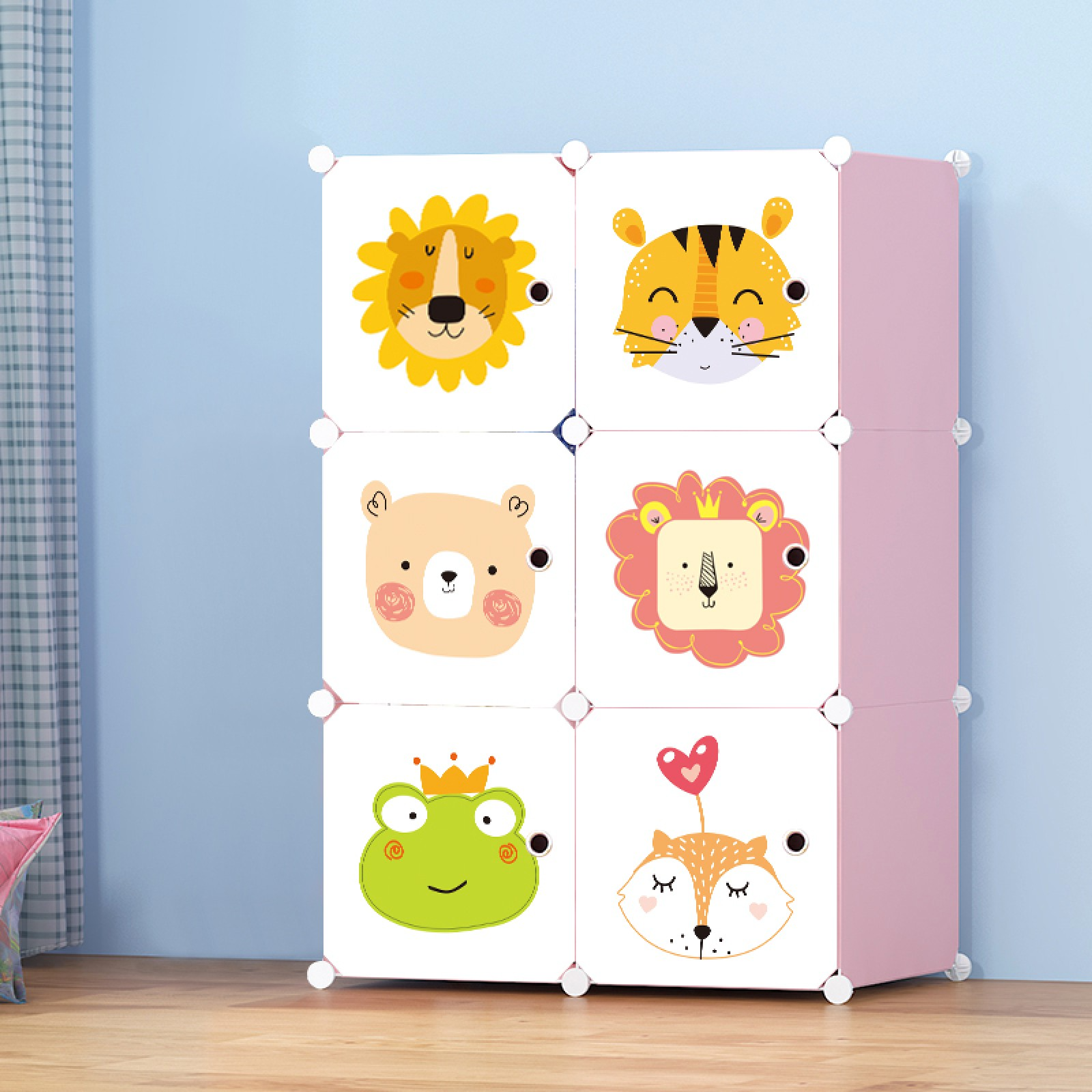 Dulap Modular pentru Copii, 6 Compartimente