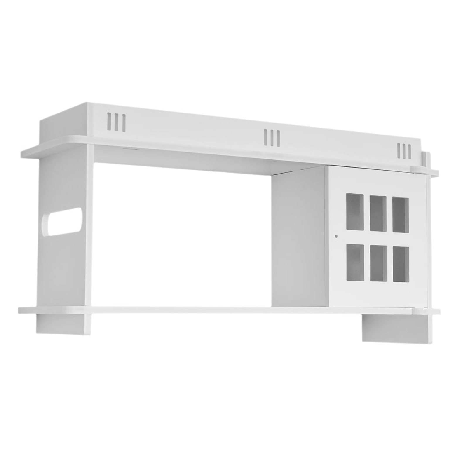 Etajera cu dulapior, D19, culoare Alb, 30 x 60 x 15 cm, D19PVC