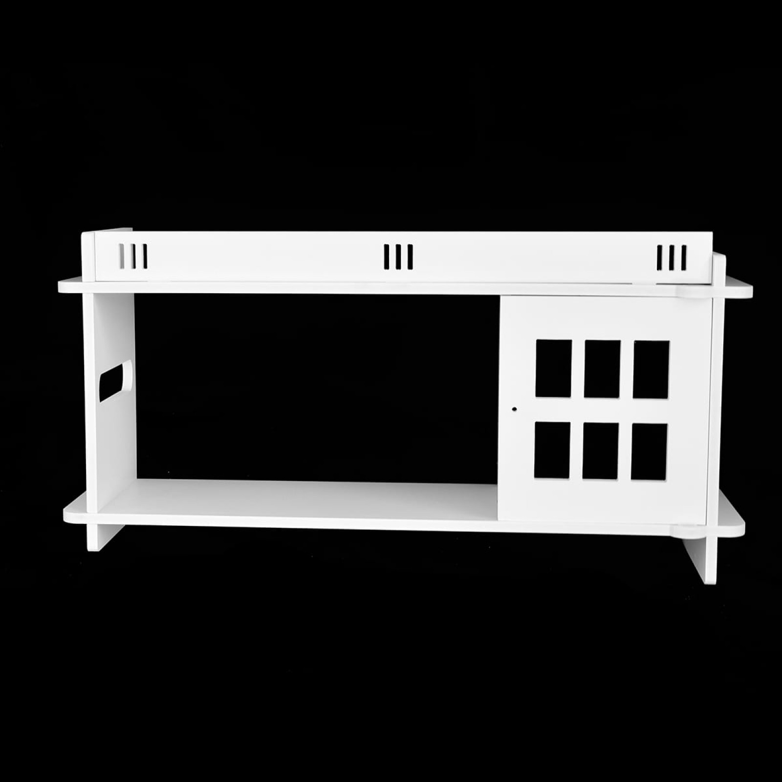 Etajera cu dulapior, D19, culoare Alb, 30 x 60 x 15 cm, D19PVC