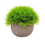 Set 3x plante artificiale, cu ghiveci de hartie 12x10 cm, Verde