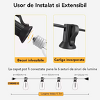 Ghirlanda luminoasa, decorativa, interconectabila, 5m, 10 Becuri LED, Lumina Alb Cald, D6126