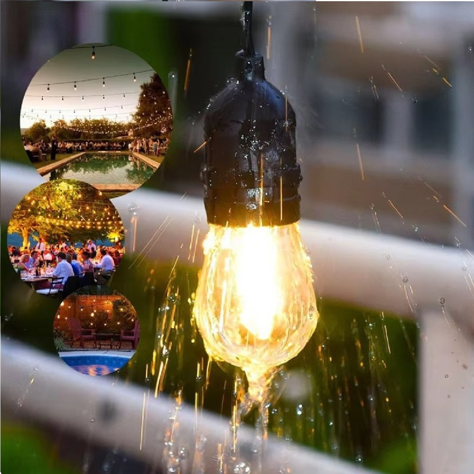 Ghirlanda luminoasa, decorativa, interconectabila, 5m, 10 Becuri LED, Lumina Alb Cald, D6126