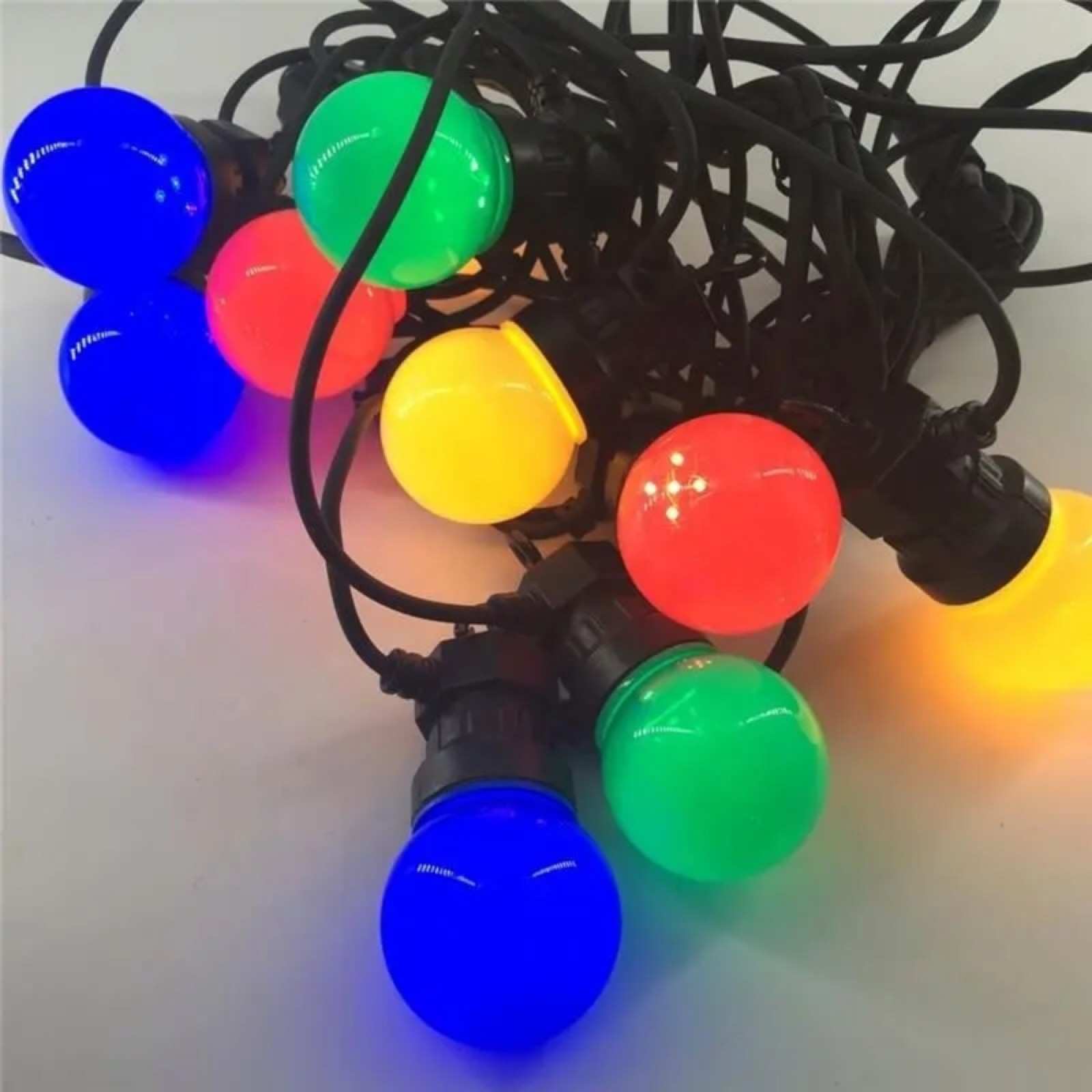 Ghirlanda luminoasa, decorativa, interconectabila, 5m, 10 Becuri LED, Lumina Multicolor