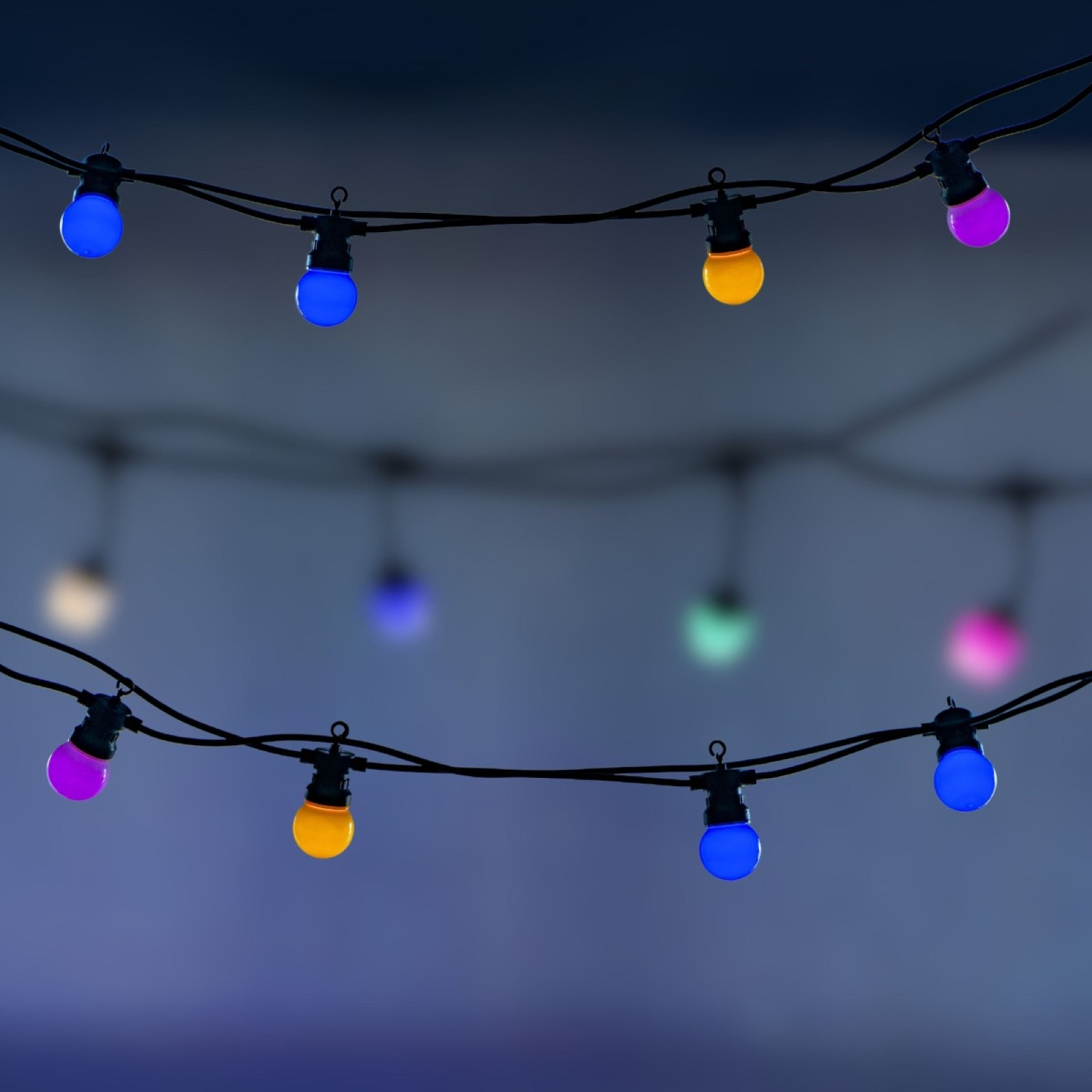 Ghirlanda luminoasa, decorativa, interconectabila, 5m, 10 Becuri LED, Lumina Multicolor