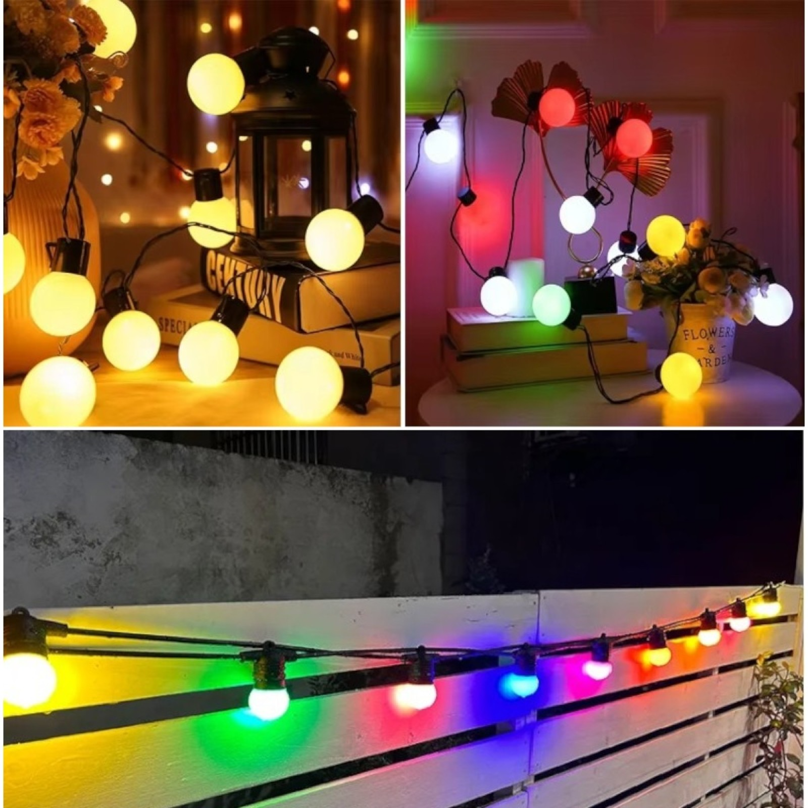 Ghirlanda luminoasa, decorativa, interconectabila, 5m, 10 Becuri LED, Lumina Multicolor